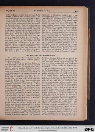 Der Krieg und die Bildende Kunst