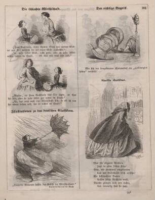 "Die schlechte Wirthschaft" "Der richtige Begriff" "Illustrationen zu den deutschen Classikern" "Similia similibus"