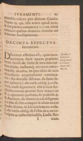 Decimus Effectus Iuramenti.