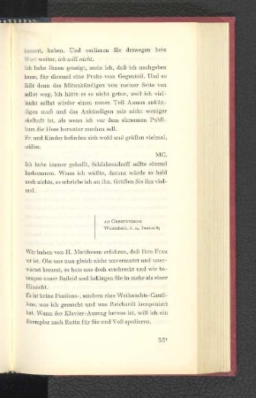 An Gerstenberg Wandsbeck, den 24. Juni 1785