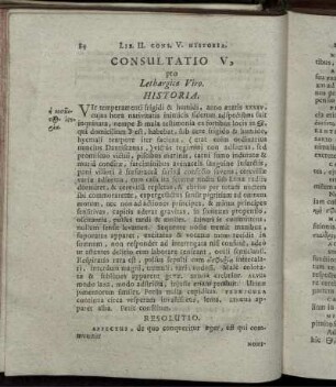 Consultatio V, pro Lethargico Viro