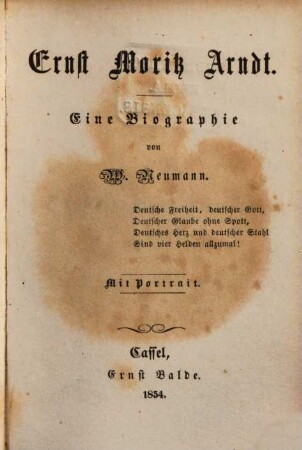 Ernst Moritz Arndt : eine Biographie