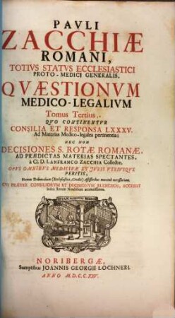 Quaestiones medico-legalium, 3