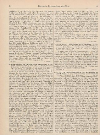 87-88 [Rezension] Urkunden und Akten des Württembergischen Staatsarchivs. 1. Abt., I.: 2. Teil, 1. Lfg