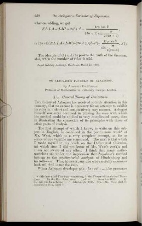On arbogast´s formule of expansion.
