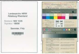 Entnazifizierung Fritz Semmler , geb. 03.05.1900 (Steiger)