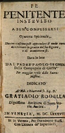 Il penitente istruito