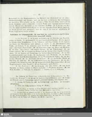 [Programmablauf der Feier]