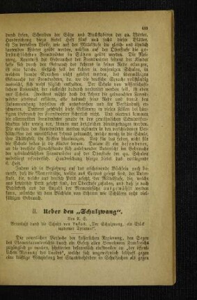 Ueber den "Schulzwang" : veranlaßt durch die Schrift von Lukas: "Der Schulzwang, ein Stück moderner Tyrannei"