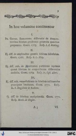 In hoc volumine continentur.
