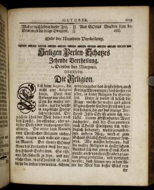 Heiligen Perlen-Schatzes Zehende Vertheilung
