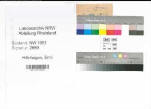 Entnazifizierung Emil Hillnhagen , geb. 15.10.1895 (Beamter)