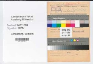 Entnazifizierung Wilhelm Schasseng, geb. 11.12.1898 (Landwirt)