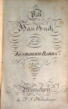 Post-Handbuch für das Königreich Baiern. 1815