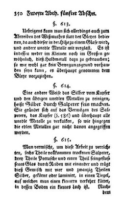 Silber durch Salpeter fein zu machen (§§. 614-618)