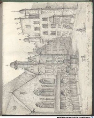 Nachlass von Anton Hallmann (1812 - 1845) - BSB Ana 355, A.II.a. Reiseskizzen Hildesheim bis Mailand - BSB Ana 355.A.II.a