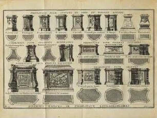 Abb. 25: Diverses Especes de Piedestaux Extraodinaires