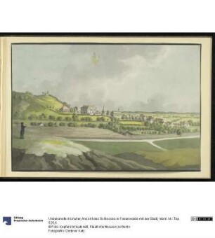 Ansicht des Schlosses in Freienwalde mit der Stadt