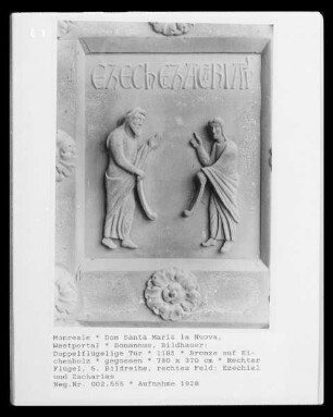Bronzetür des Westportals — Ezechiel und Sacharja