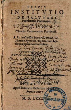 Brevis institutio de salutari poenitentia peccatoris