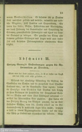 Herzog Georg's Bestrebungen gegen die Reformation zu Dresden