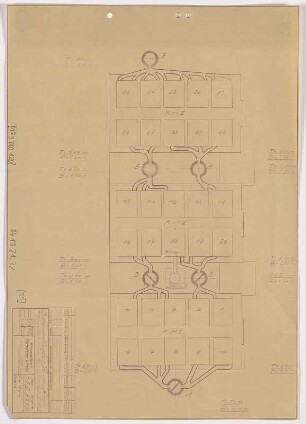 Schematischer Verlauf der Rauchkanäle, Kesselhaus 1-III