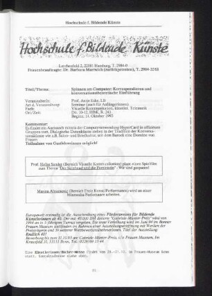 Hochschule f. Bildende Künste