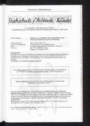 Hochschule f. Bildende Künste