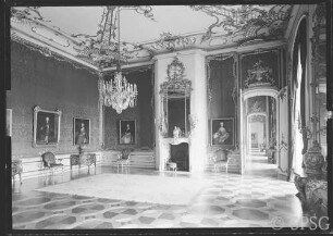 Potsdam, Neues Palais, Unteres Fürstenquartier, Rote Damastkammer, R.: 164.