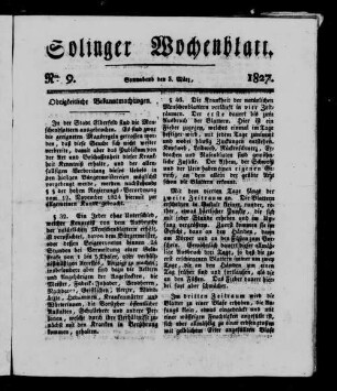 Solinger Wochenblatt