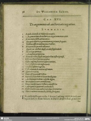Cap. XVII. De argumento ab auctoritate negativo