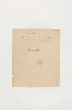 Beilagen [Notizen von W. Rust]