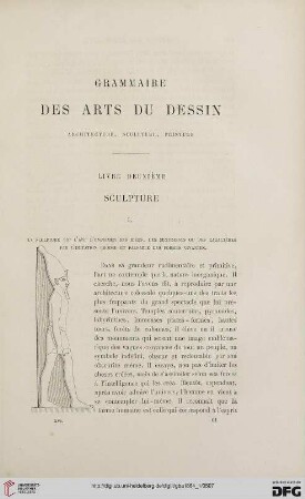 16: Grammaire des arts du dessin, 2, Sculpture, 1-4 : architecture, sculpture, peinture