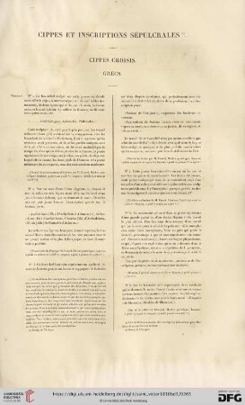 Cippes Et Inscriptions Sépulcrales