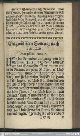 Am zwölfften Sontage nach Trinitatis