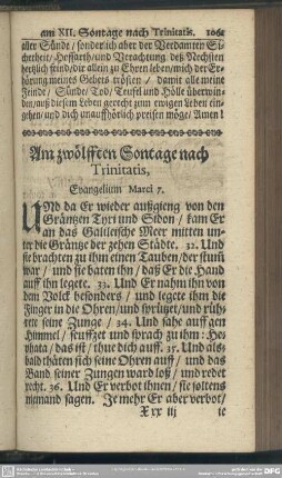Am zwölfften Sontage nach Trinitatis
