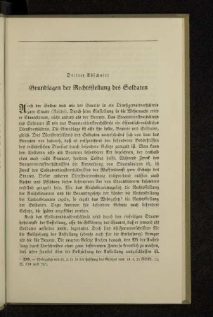 Dritter Abschnitt Grundlagen der Rechtsstellung des Soldaten