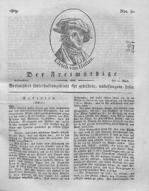 Nro. 50., Sonnabend, den 11. März 1809