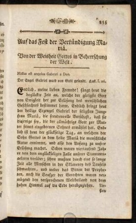 255-264, Auf das Fest der Verkündigung Mariä.