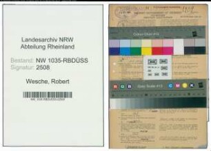Entnazifizierung Robert Wesche , geb. 24.12.1891 (Steiger)