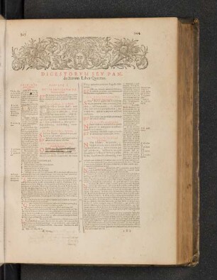 Digestorum sev Pandectarum Liber Quartus.