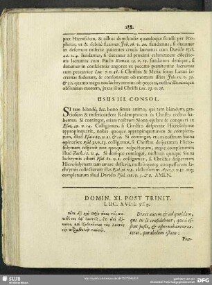 Domin. XI. Post Trinit. Luc. XVIII. vs. 9