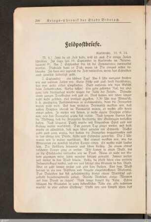 Feldpostbriefe