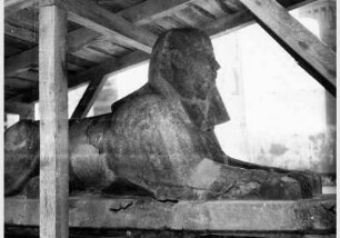 Restaurierungsmaßnahmen an der Kolossalbüste der Königin Hatschepsut