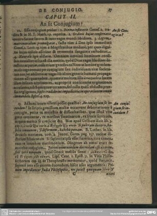 Caput II. An sit Conjugium