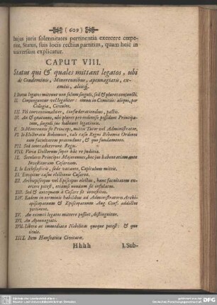 Caput VIII. Status qui & quales mittant legatos, ubi de Condominis, Minorennibus, apennagiatis, exemtis, alliis...
