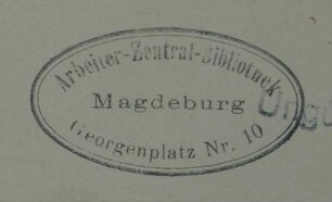 Arbeiter-Zentral-Bibliothek (Magdeburg) / Stempel