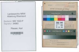 Entnazifizierung Karl Plesser , geb. 01.02.1898 (Bahnbeamter)