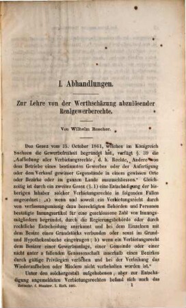 Zeitschrift für die gesamte Staatswissenschaft : ZgS = Journal of institutional and theoretical economics. 21, 21. 1865