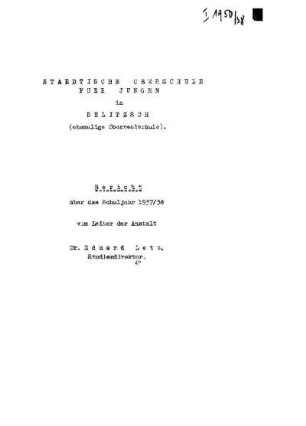 1937/38: Bericht ... - 1938/39